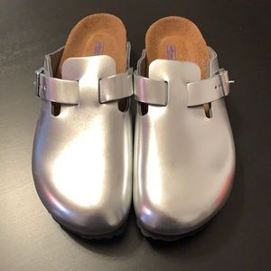 Birkenstock Boston Silver BNWOB 39 - Rare!